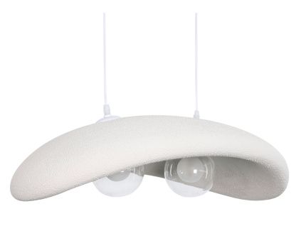 Bílé závěsné světlo Micadoni Rut 66 cm