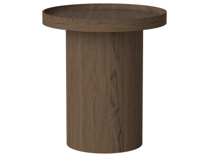 Tmavý dubový odkládací stolek Plateau 48 cm