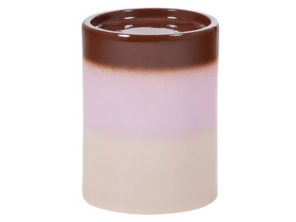 Růžový keramický odkládací stolek Ollo ø 35 cm