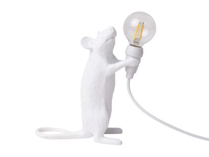Bílá stolní lampa Mouse Standing