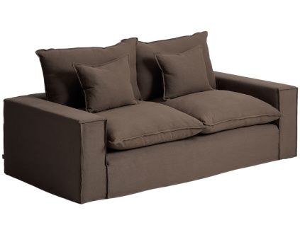 Hnědá pohovka Kave Home Anarela 220 cm s odnímatelným potahem