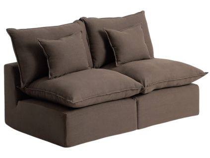 Hnědá pohovka Kave Home Anarela 180 cm s odnímatelným potahem