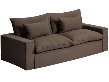 Hnědá pohovka Kave Home Anarela 260 cm s odnímatelným potahem
