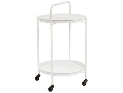 Bílý zahradní servírovací stolek Bizzotto Austin 45 cm
