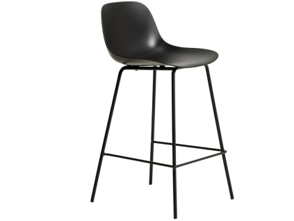 Černá plastová barová židle Kave Home Altea 65 cm
