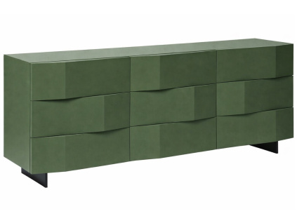 Olivově zelená komoda Marco Barotti Linea Diamond 180 x 45 cm