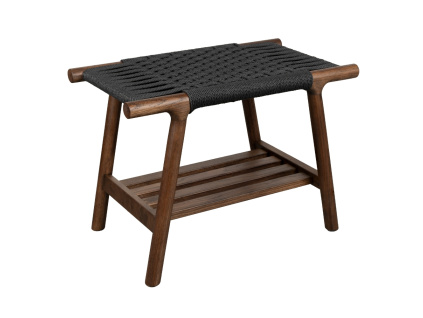 Hnědá dubová stolička KINTARO 43 cm