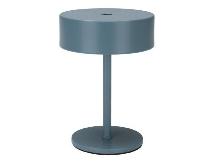 Modrá kovová nabíjecí stolní LED lampa MINI