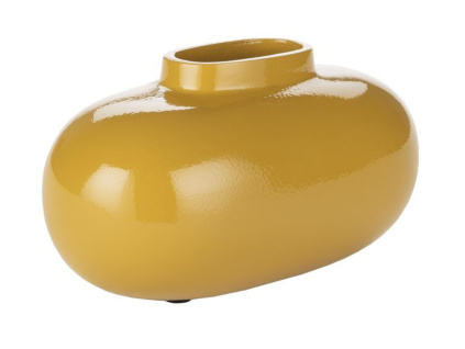 Žlutá hliníková váza DROPLET S
