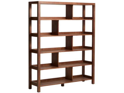 Hnědý dřevěný regál Kave Home Norani 185 x 150 cm