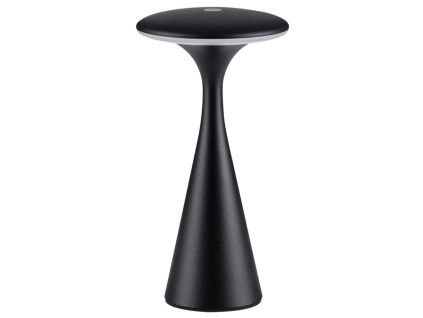 Černá kovová nabíjecí stolní LED lampa Nova Luce Grigio