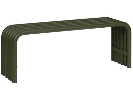 Zelená kovová zahradní lavice Nokk 114 cm
