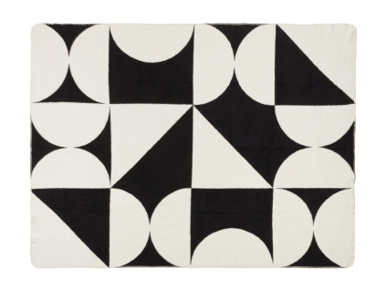 Černobílý pléd Tul 200 x 150 cm