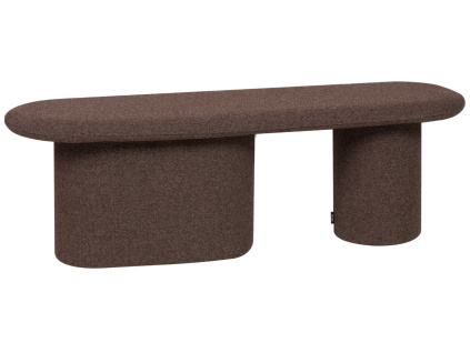 Hnědá bouclé lavice Rull 130 cm
