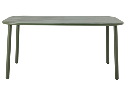 Zelený kovový zahradní stůl Bloomingville Calana 160 x 90 cm
