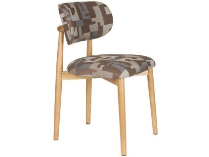 Hnědá čalouněná jídelní židle Housecraft Living Elle