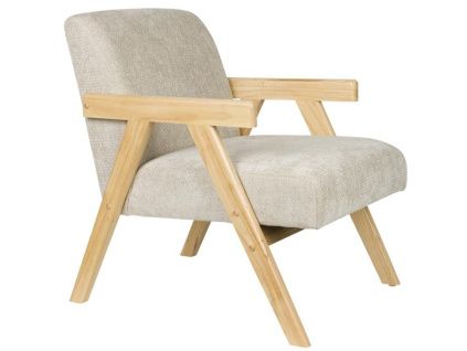 Béžové čalouněné lounge křeslo Panadero