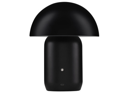 Černá kovová nabíjecí stolní LED lampa Nova Luce Pois