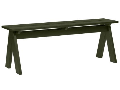 Zelená dřevěná zahradní lavice Navo 120 cm