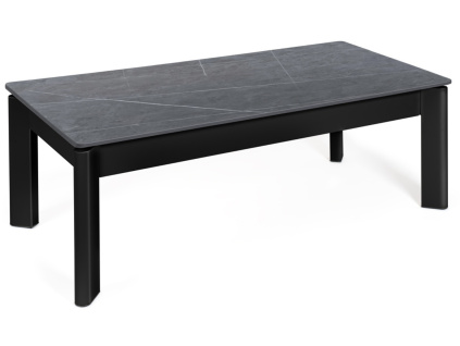 Šedo-černý keramický rozkládací konferenční stolek Roland 120 x 60 cm