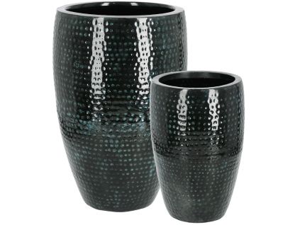 Set dvou kovových zahradních květináčů Bizzotto Nirad Ø32/45 cm