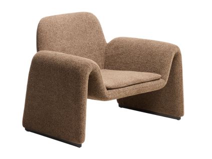 Hnědé čalouněné křeslo Kave Home Melvia