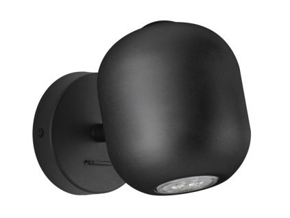 Černé kovové nástěnné světlo Nova Luce Marlin