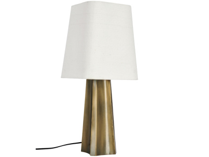 Zlato - bílá stolní lampa Bizzotto Tripura 61 cm
