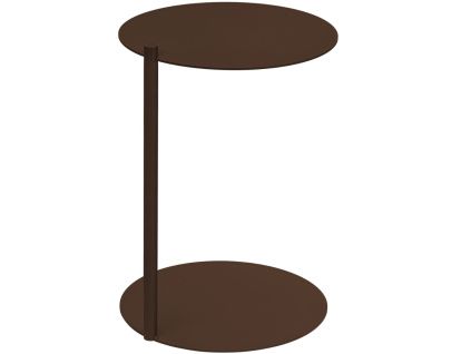 Hnědý kovový odkládací stolek Ande 40 cm
