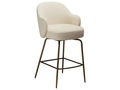 Béžová bouclé barová židle DAN-FORM Bae 70 cm