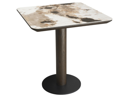 Dřevěný bistro stůl Richmond Langford 70 x 70 cm s keramickou deskou