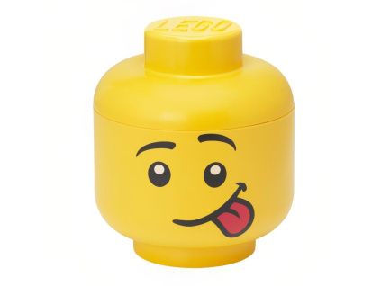 Žlutý úložný box ve tvaru hlavy LEGO® Silly 19 cm