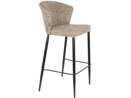 Tmavě béžová čalouněná barová židle GEORGIA 75 cm