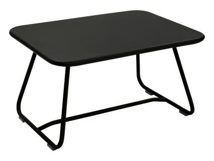 Černý kovový zahradní stolek Fermob Sixties 76 x 56 cm
