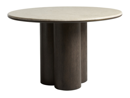 Béžový mramorový jídelní stůl Unique Furniture Piazze 120 cm