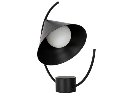 Černá kovová stolní lampa Angel Cerdá No. 8117
