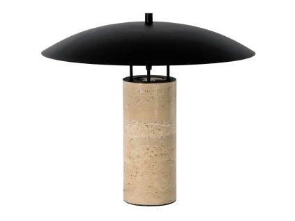 Béžovo-černá stolní lampa Angel Cerdá No. 8116