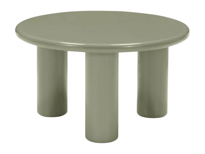Lesklý zelený konferenční stolek Lecrel ⌀60 cm