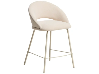 Béžová čalouněná barová židle Kave Home Bonali 65 cm