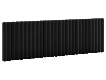 Černé sametové čelo k posteli Micadoni Mistero 280 cm