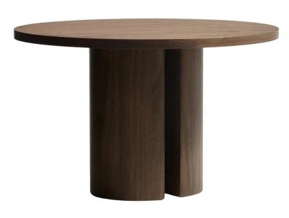 Ořechový jídelní stůl Kave Home Nealy Ø120 cm