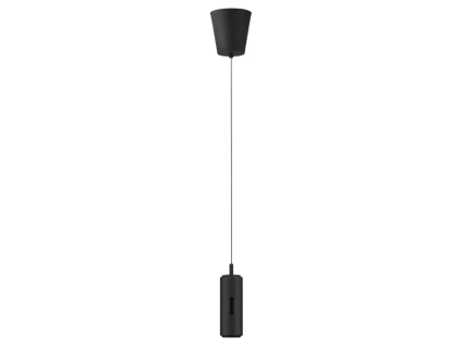 Černé kovové závěsné LED světlo Nova Luce Holm 7 cm
