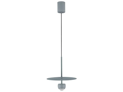 Modrošedé kovové závěsné LED světlo Nova Luce Edem 30 cm