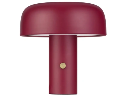 Červená kovová stolní LED lampa Nova Luce Noelia