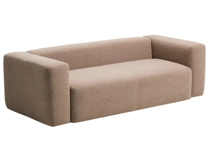 Hnědá trojmístná pohovka Kave Home Blok 240 cm