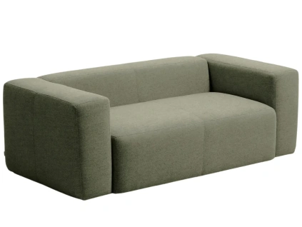 Zelená dvoumístná pohovka Kave Home Blok 210 cm