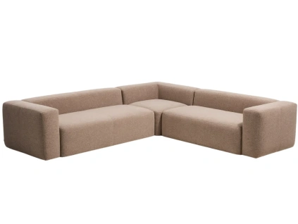 Hnědá rohová pohovka Kave Home Blok 320 x 290 cm, levá/pravá
