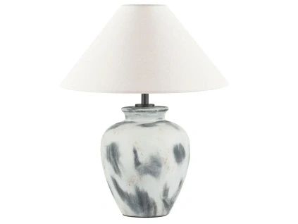 Béžovošedá keramická stolní lampa Nova Luce Lupe