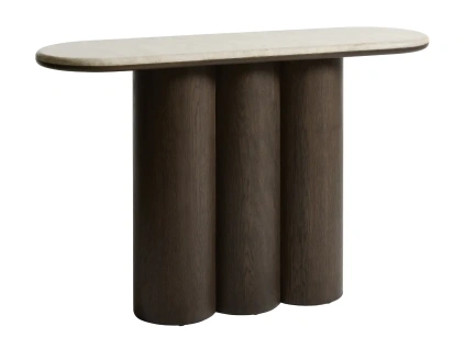 Béžový mramorový toaletní stolek Unique Furniture Piazze 120 x 38 cm