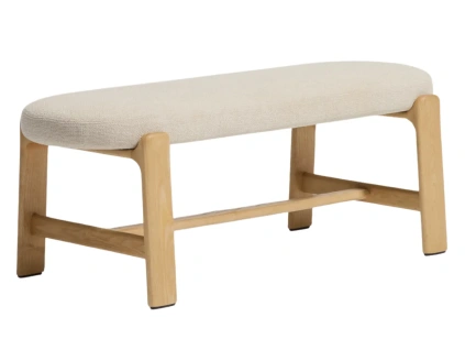 Béžová lavice Kave Home Granite 120 cm